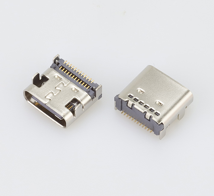 type-c24p 板上雙排貼片母座